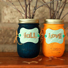 Decorative Fall Mason Jars by Fiskars Designer: Smitha Katti
