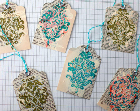 Unique DIY Mixed Media Gift Tags by Fiskars Designer: Smitha Katti