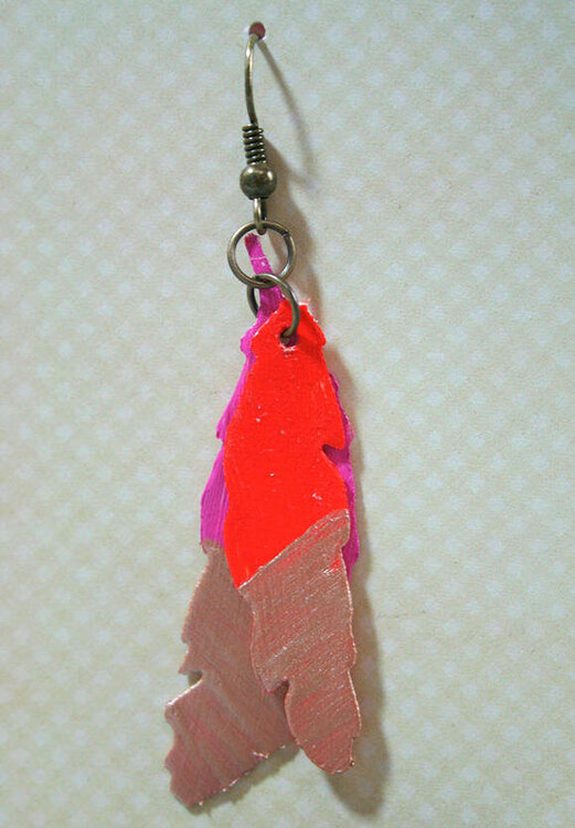 DIY Mixed Media Feather Earrings by Fiskars Designer: Stephenie Hamen