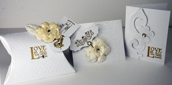 Handmade Wedding Cards by Fiskars Designer: Kim Garner