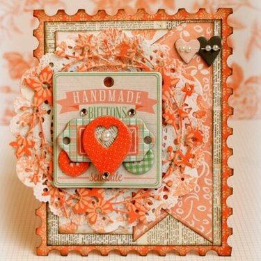 Handmade Buttons card by Romy Veul