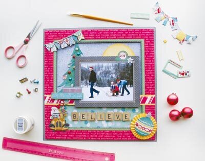 So much fun going on in the Candy Cane Lane Collection from Bo Bunny