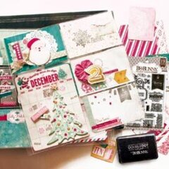 Whimsical Bo Bunny Candy Cane Lane Collection Misc Me Option