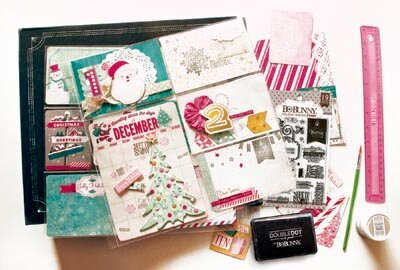 Whimsical Bo Bunny Candy Cane Lane Collection Misc Me Option