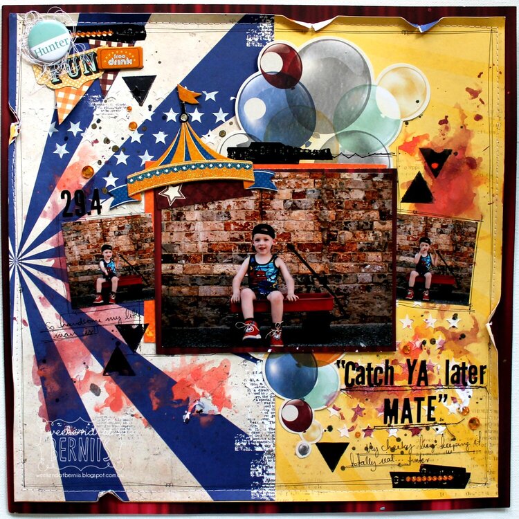 &quot;Catch Ya Later Mate&quot; layout by Bernii Miller