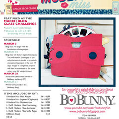 Bo Bunny Modern Miss Class Kit Contents
