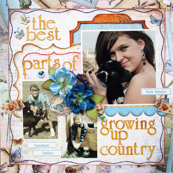 Growing Up Country by Robbie Herring featuring Country Garden from Bo Bunny