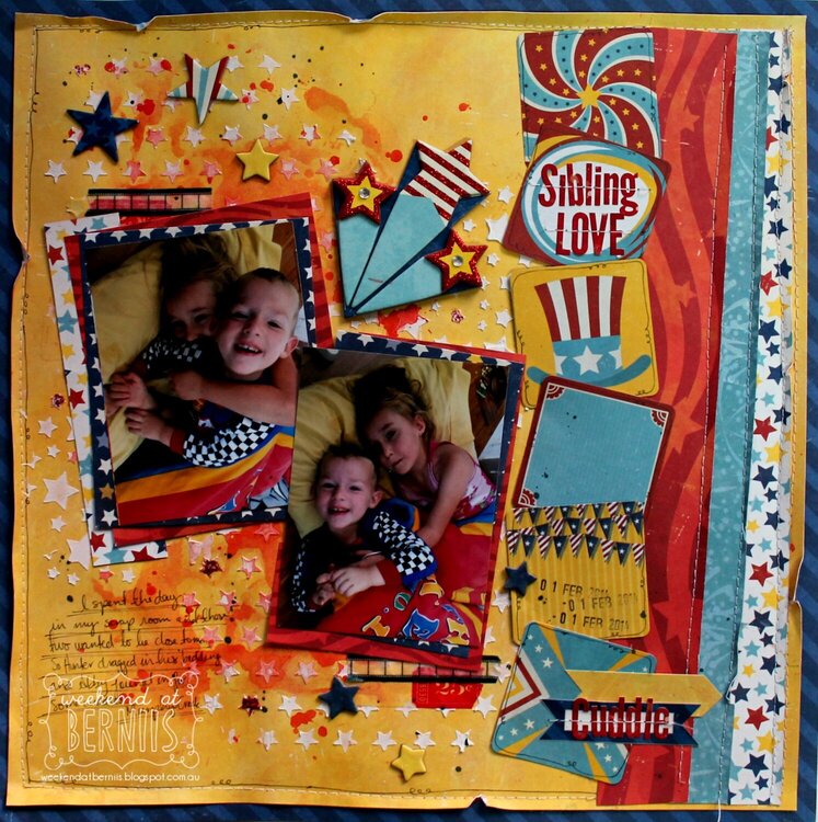 &quot;Sibling Love&quot; layout by Bernii Miller