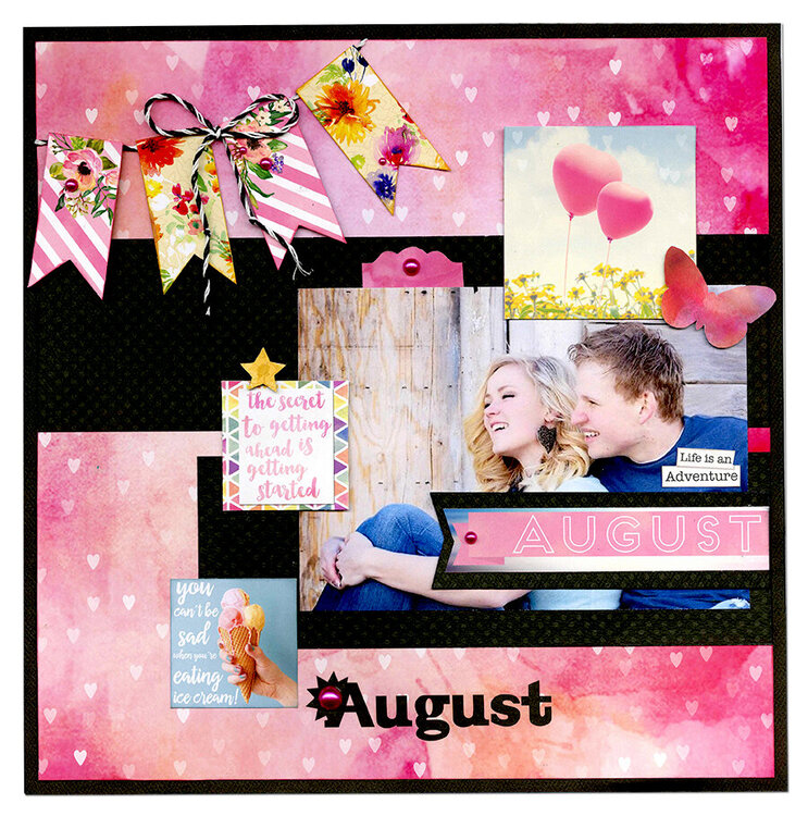A Whole Year of Layouts featuring the new Calendar Girl Collection from Bo Bunny