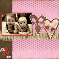 You & Me using Crazy Love from Bo Bunny