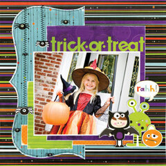 trick or treat using Whoo-ligans from Bo Bunny
