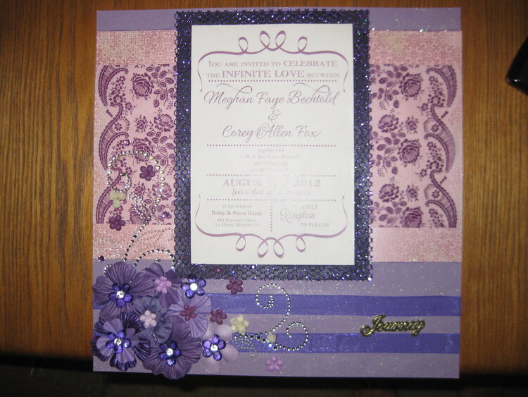 Purple Themed Wedding Invitation Layout