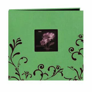 Embroidered Scroll Frame Fabric Scrapbook