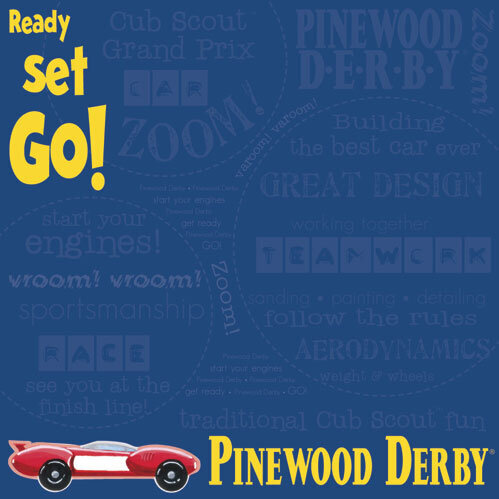 it takes two Cub Scout Pinewood Derby paper