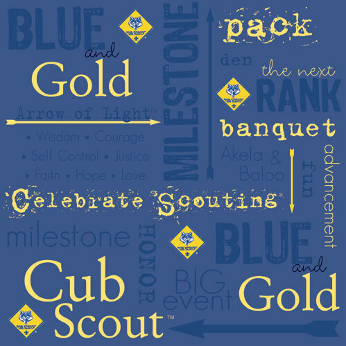 it takes two Blue and Gold Cub Scout paper