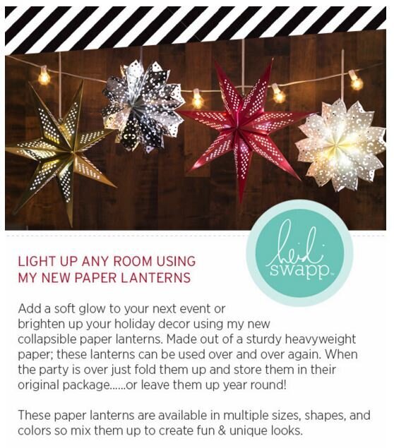 Beautiful Heidi Swapp Paper Lanterns from American Crafts