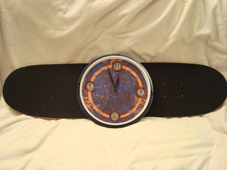 skateboard clock
