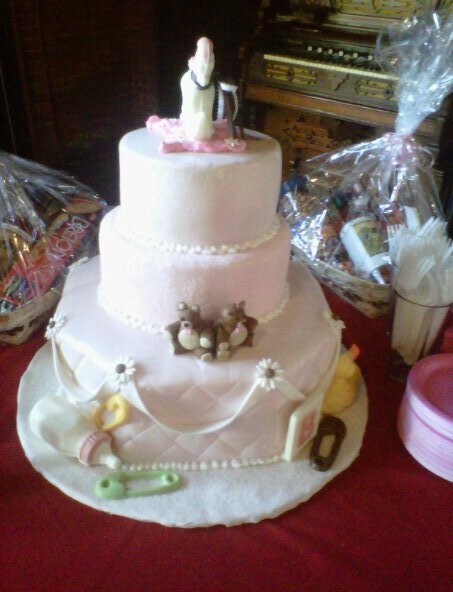 Twin Baby Shower Cake