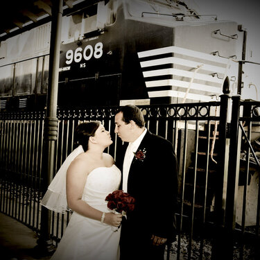 Our wedding at the trainstation