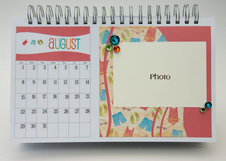 Desktop Flip Calendar - August