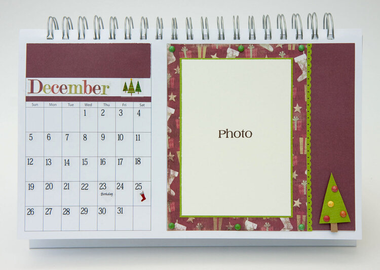 Desktop Flip Calendar - December