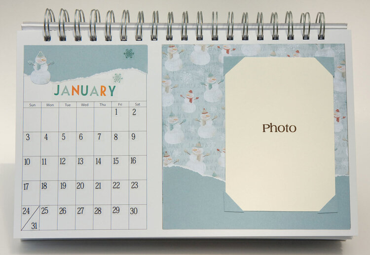 Desktop Flip Calendar - January