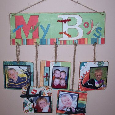 &quot;My Boys&quot; wall hanging.