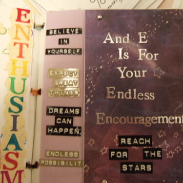 E is for Encouragement