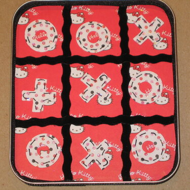 Hello Kitty cd case Tic Tac Toe travel