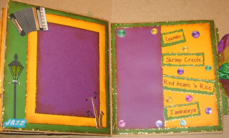 Mardi Gras paper bag mini album