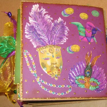 Mardi Gras paper bag mini album