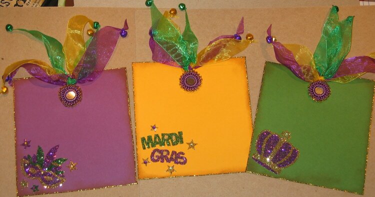Mardi Gras paper bag mini album