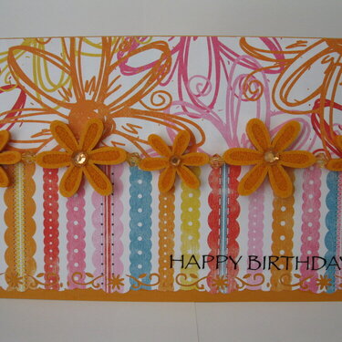 Orange Birthday card