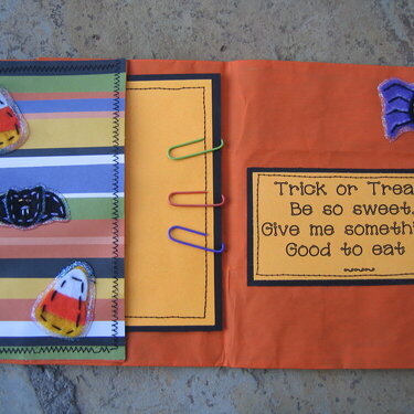 Trick or Treat paper bag card