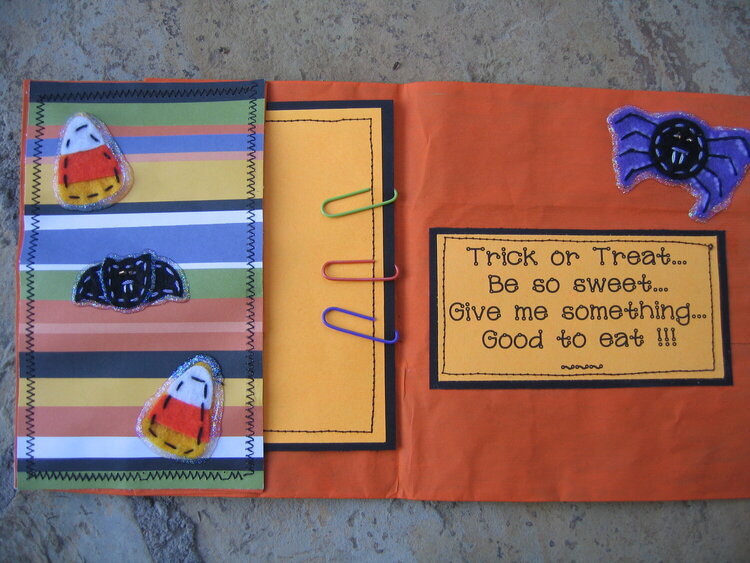 Trick or Treat paper bag card