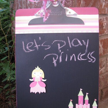 Magnetic/chalkboard princess clipboard