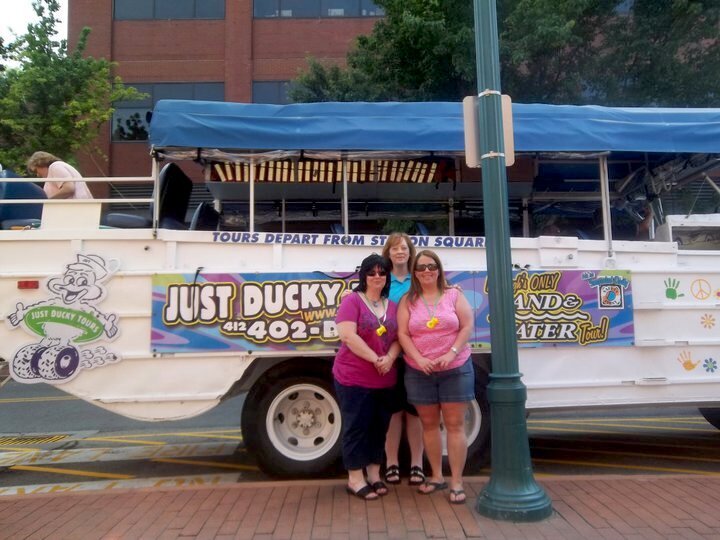 Me and my friends in front of Ducky Tour Bus