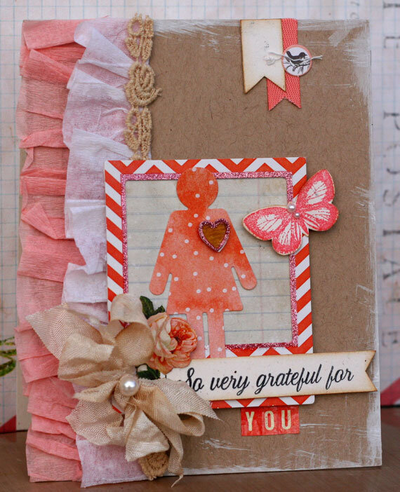 So very Grateful For You Shabby Chic Card