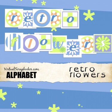Retro Flowers Alphabet