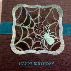 Spider birthday card