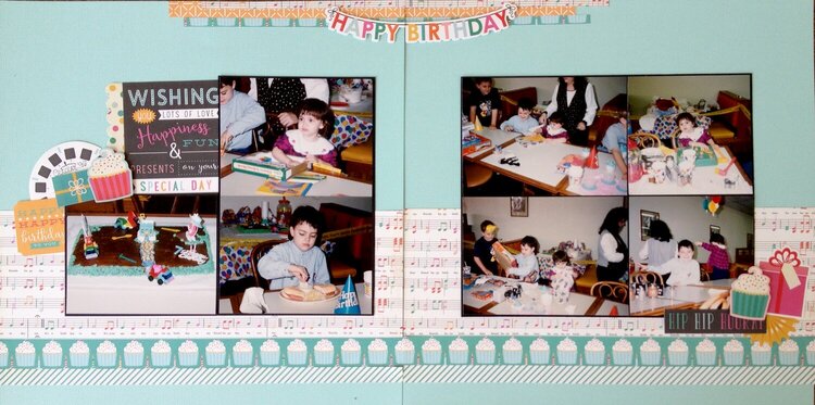 Birthday Double Page layout