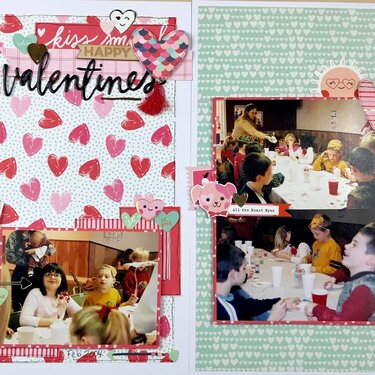 Valentine Double page layout with process video