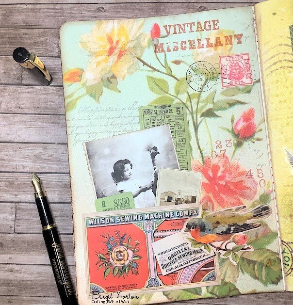 Vintage Miscellany Art Journal Page