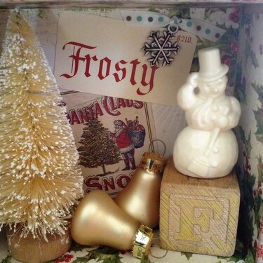 Frosty ~ Vintage Inspired Shadow Box