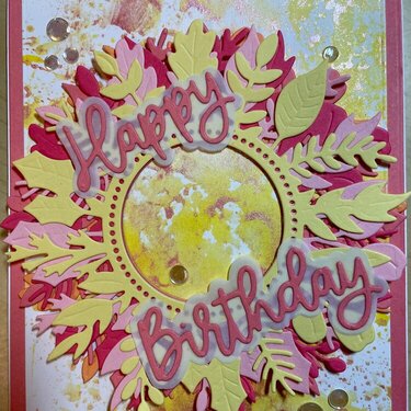 Wreath birthday card