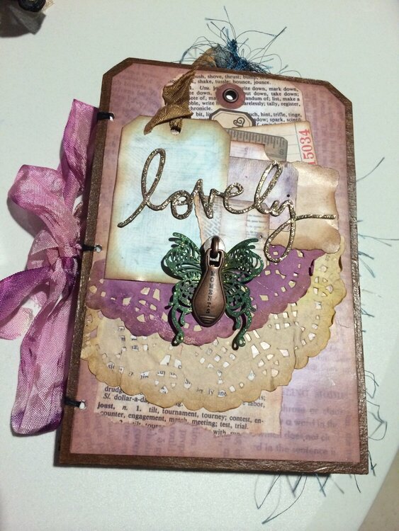 Tag shaped lovely journal
