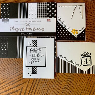 Black and white cards