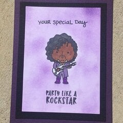 Purple Rock star card
