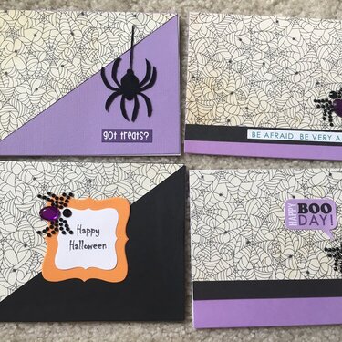Halloween spider cards