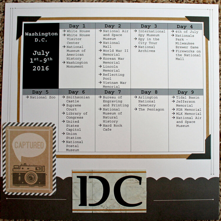 Washington DC Itinerary Page